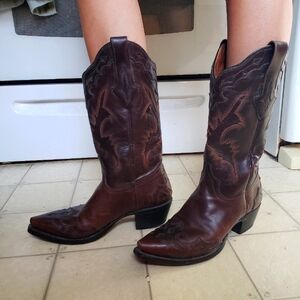 Resistol RANCH Women's Cowboy Boots Western Size 7.5B Leather Mexico